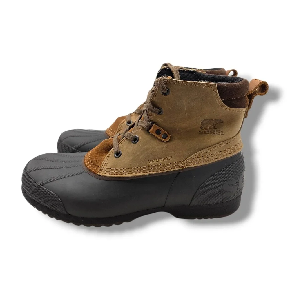 Sorel Ankeny Waterproof Snow Duck Boots Mens‎ 11 Brown Leather
